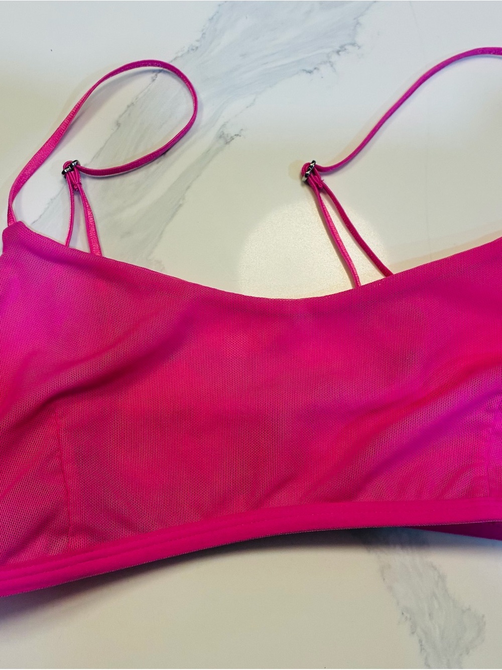 ALO Yoga Hot Pink Bralette with Thin Adjustable Straps